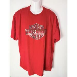 HarleyDavidson Red Logo Twin City Lakeville MN  Short Sleeve Classic TShirt 2XL